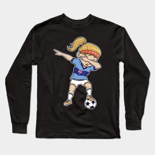 Dabbing Soccer Player Funny Australia Fan T-Shirt girl Long Sleeve T-Shirt